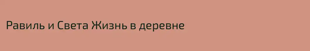 Равиль и Света Жизнь в деревне